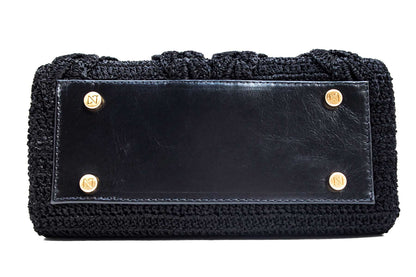 Bolsa Lia Mini Crochê Preta
