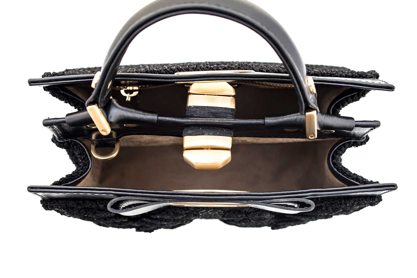 Bolsa Lia Mini Crochê Preta