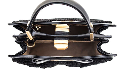 Bolsa Lia Mini Crochê Preta