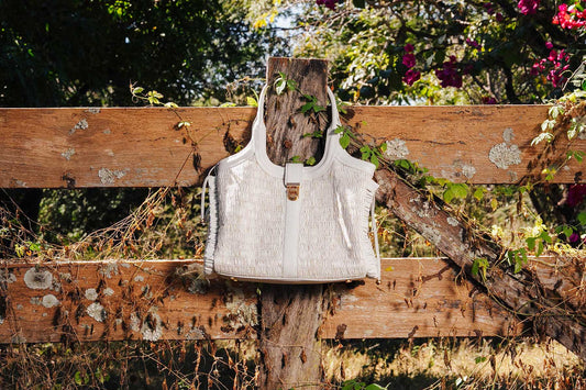 Bolsa Lorena Rafia Natural Off-White