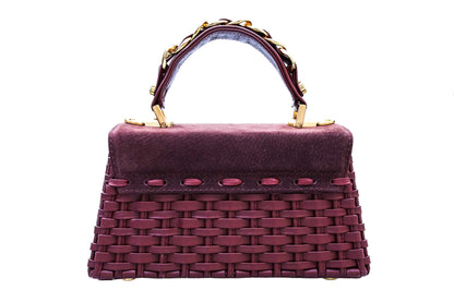Bolsa Lu Rajão Camurça Bordô