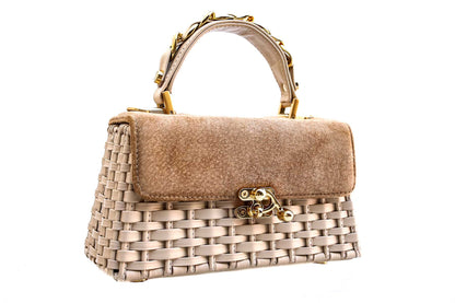 Bolsa Lu Rajão Camurça Creme