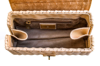 Bolsa Lu Rajão Camurça Creme