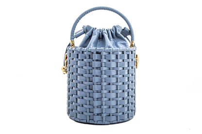 Bolsa Lucila Azul Bebê Verniz
