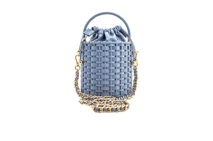 Bolsa Lucila Azul Bebê Verniz
