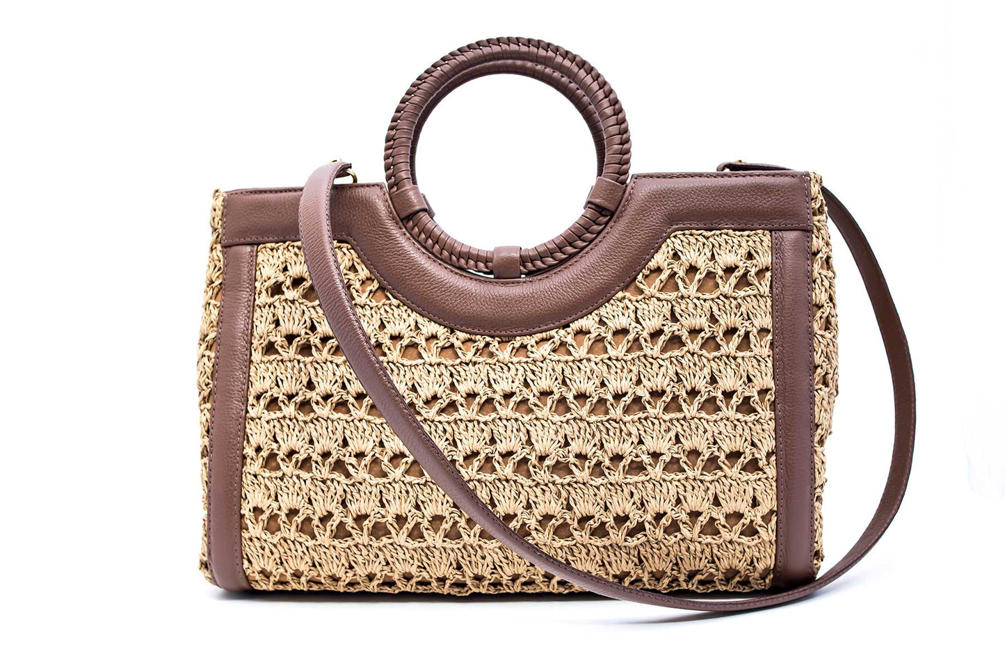 Bolsa Marcela Crochê Caramelo