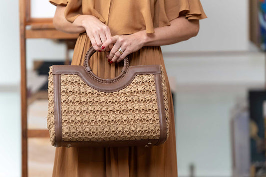 Bolsa Marcela Crochê Caramelo