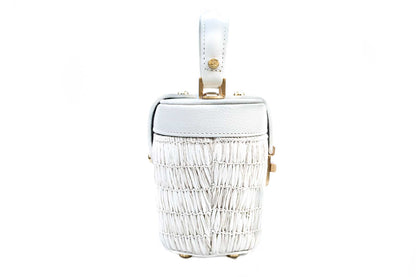 Bolsa Olga Micro Ráfia Natural Off-White