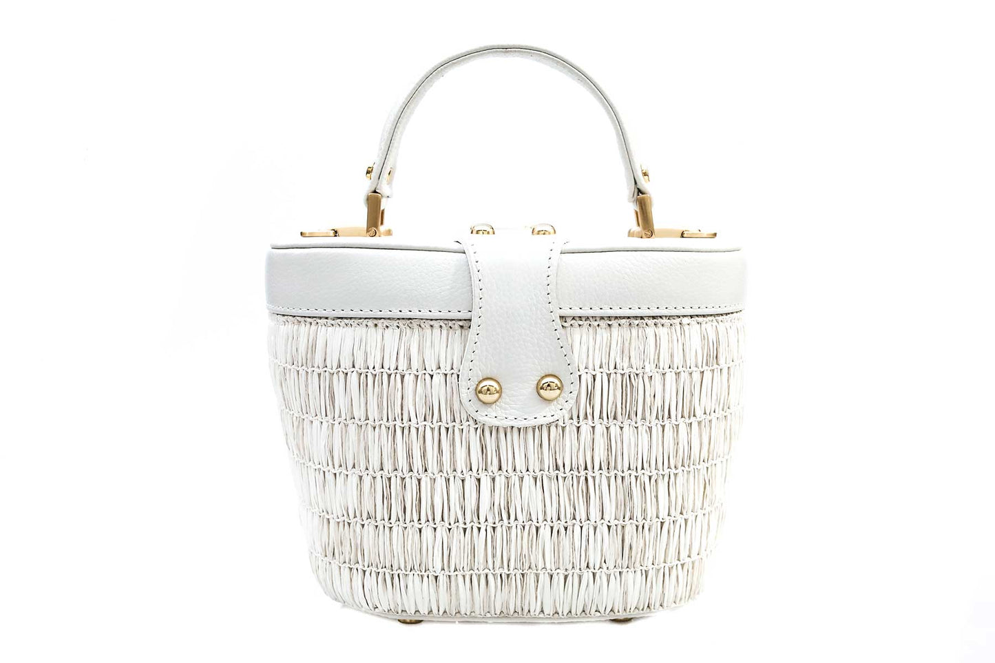 Bolsa Olga Mini Ráfia Natural Off-White