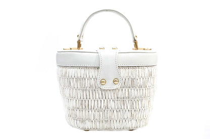 Bolsa Olga Mini Ráfia Natural Off-White