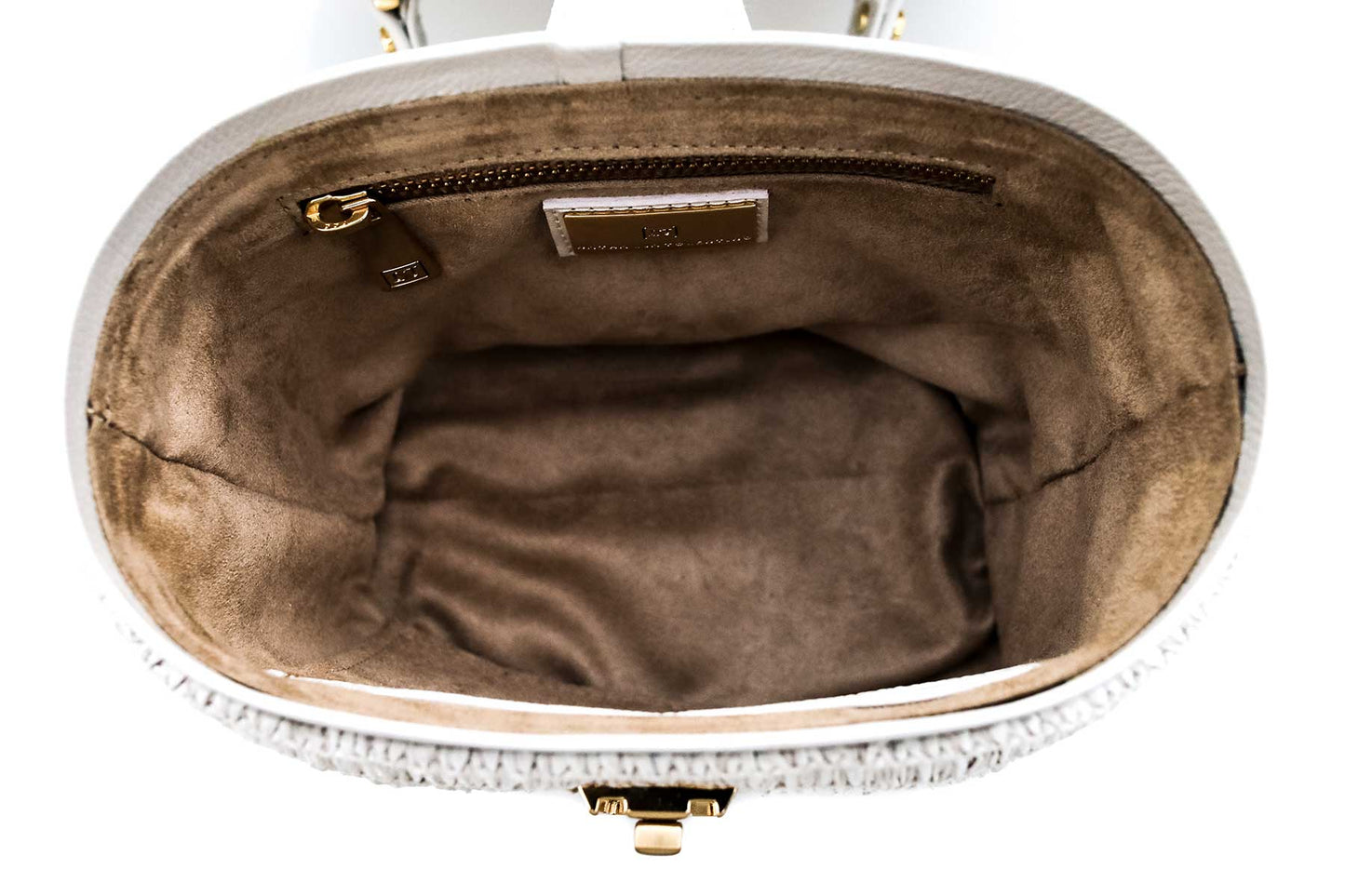 Bolsa Olga Mini Ráfia Natural Off-White