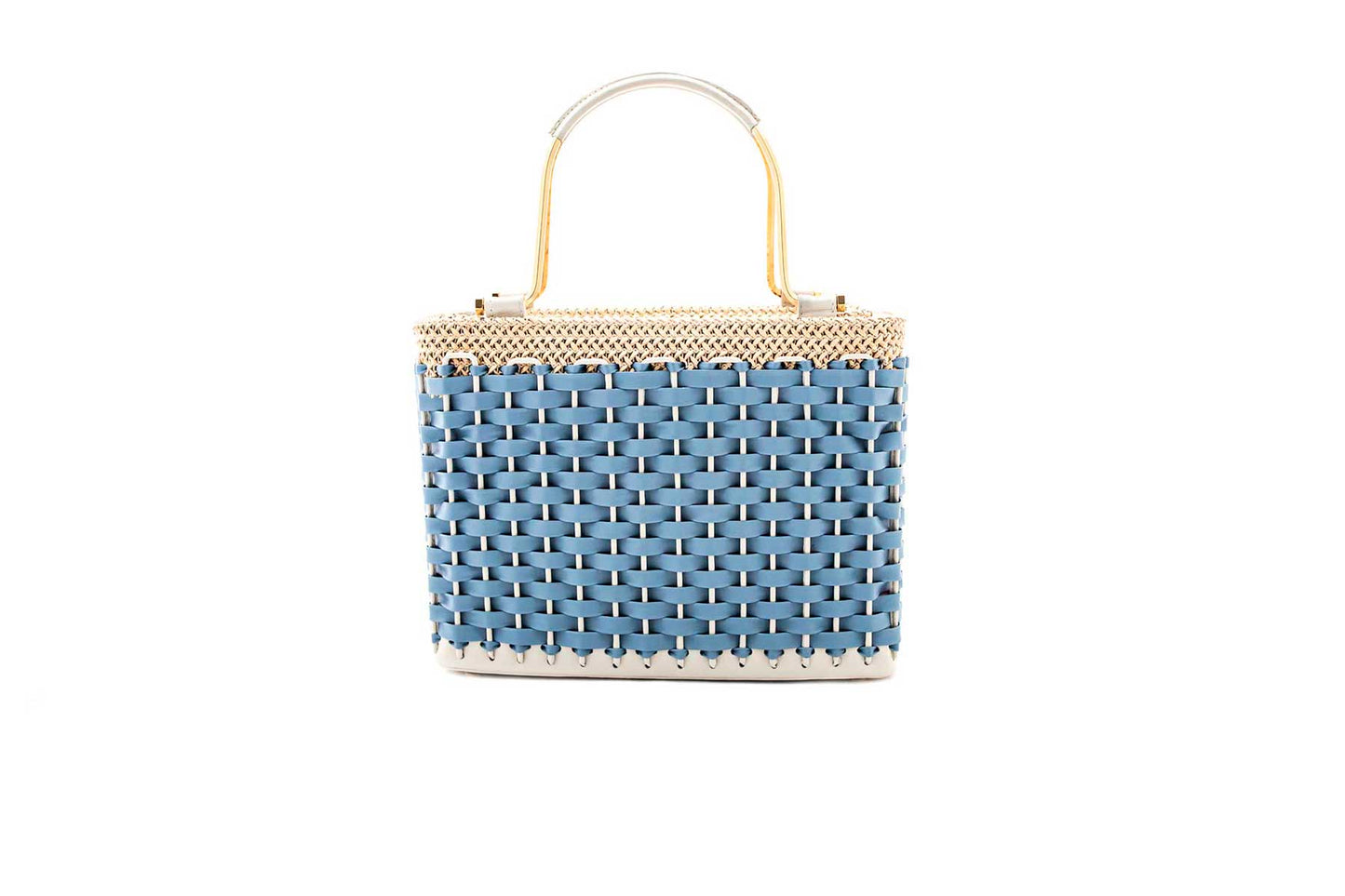 Bolsa Rita Azul Bebê e Off White