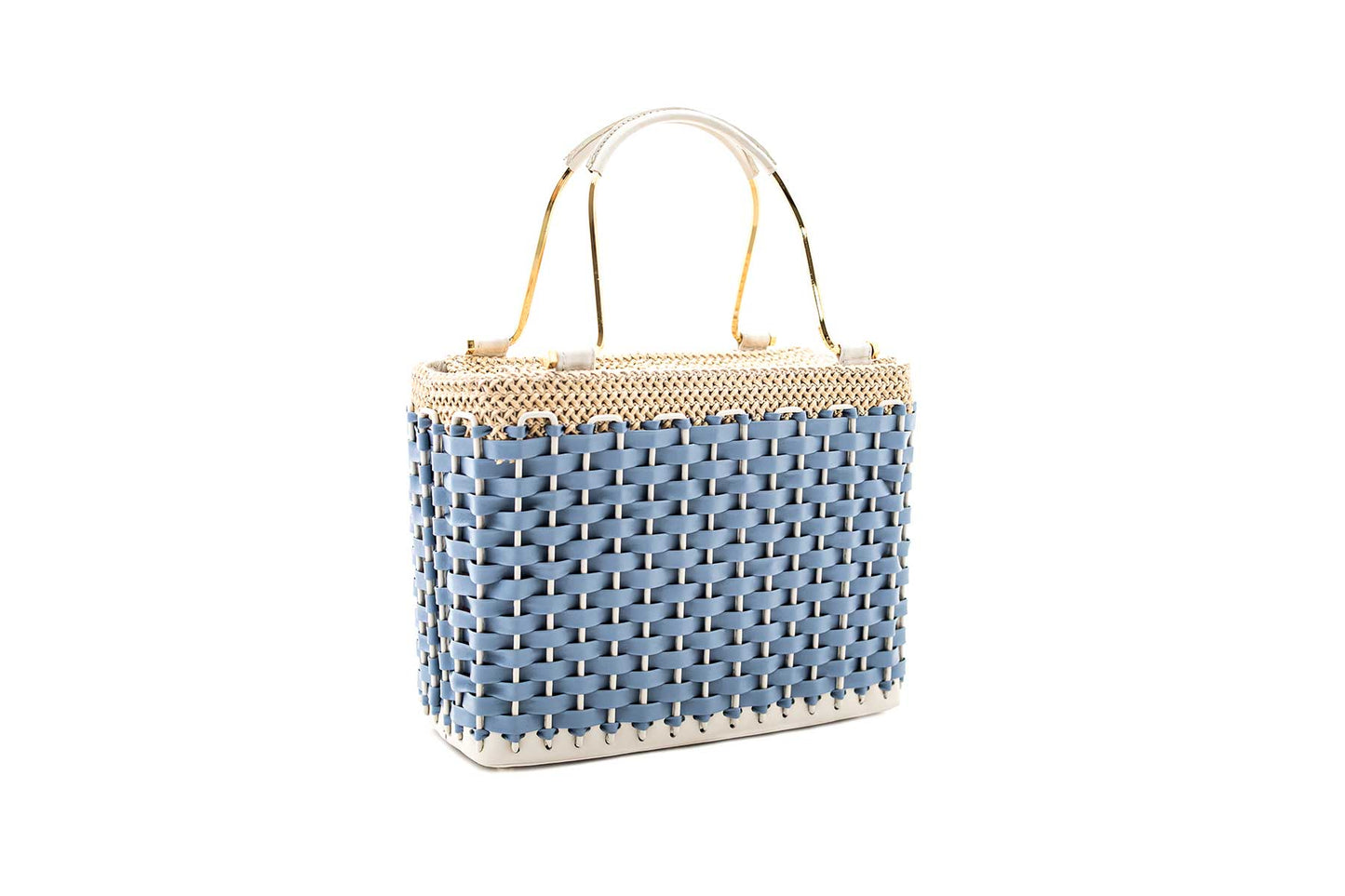 Bolsa Rita Azul Bebê e Off White