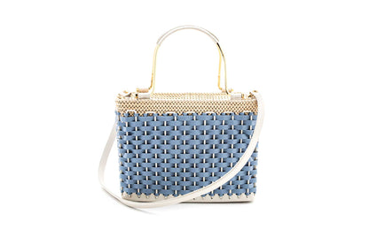 Bolsa Rita Azul Bebê e Off White