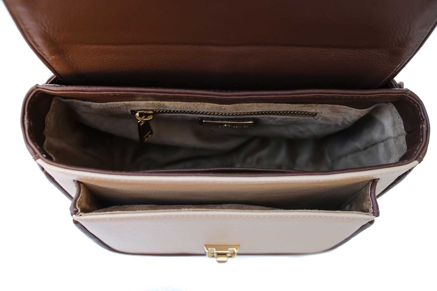 Bolsa Soraia Mini Creme c/ Avelã