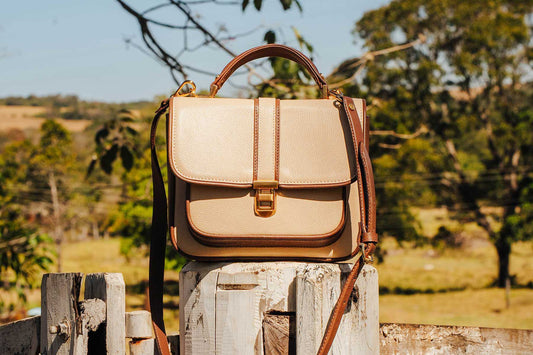 Bolsa Soraia Mini Creme c/ Avelã