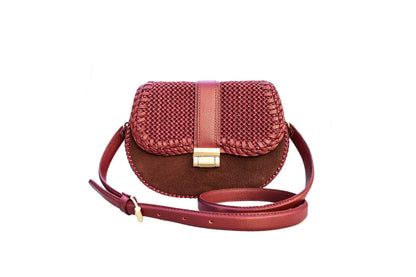 Bolsa Tarsila Mini Camurça Bordô