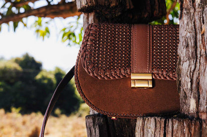 Bolsa Tarsila Mini Camurça Café