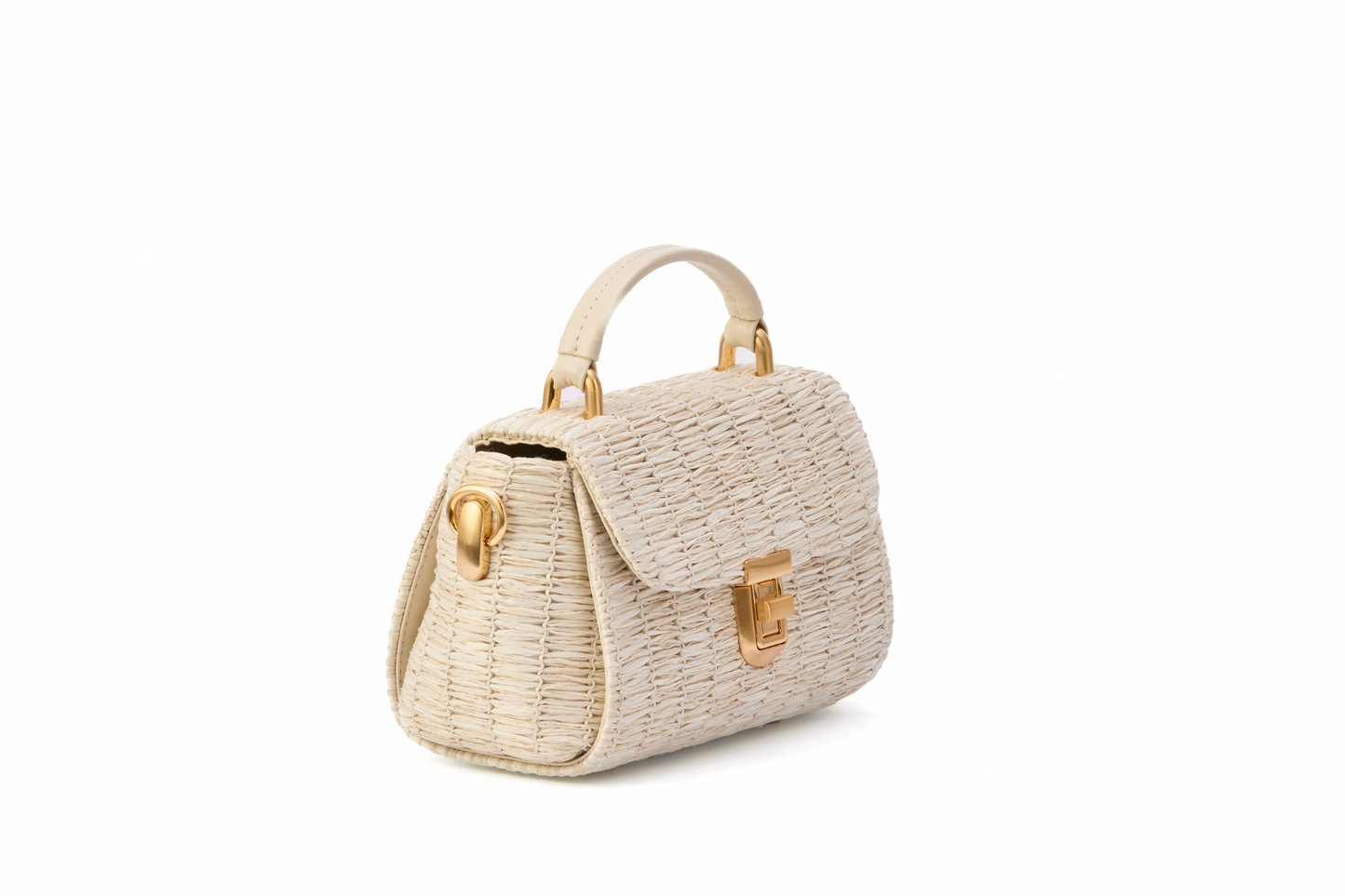 Bolsa Cora Mini Ráfia Natural Off White