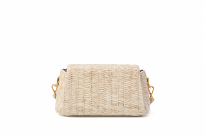 Bolsa Cora Ráfia Natural Off White
