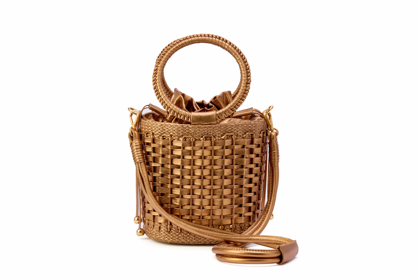 Bolsa Iva Ráfia Natural Bronze