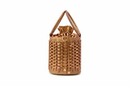 Bolsa Iva Ráfia Natural Bronze