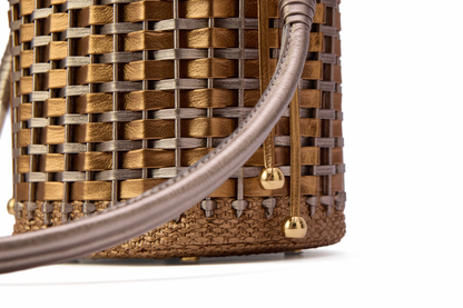 Bolsa Iva Bronze c/ Prata Envelhecida