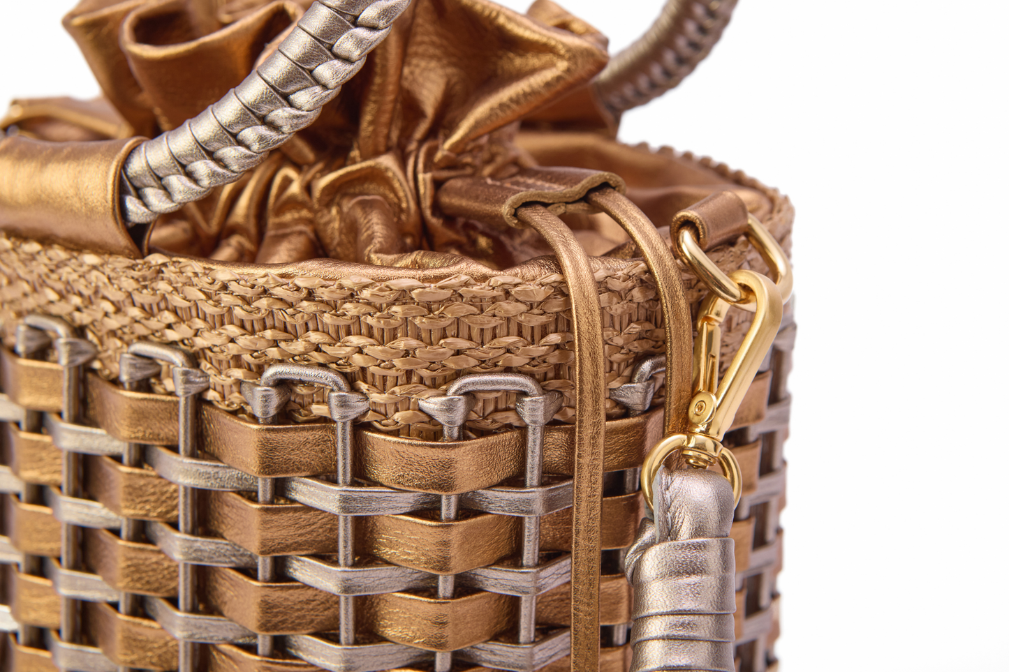 Bolsa Iva Bronze c/ Prata Envelhecida