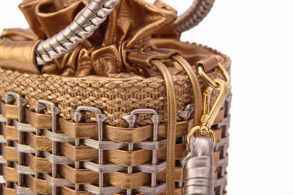 Bolsa Iva Bronze c/ Prata Envelhecida