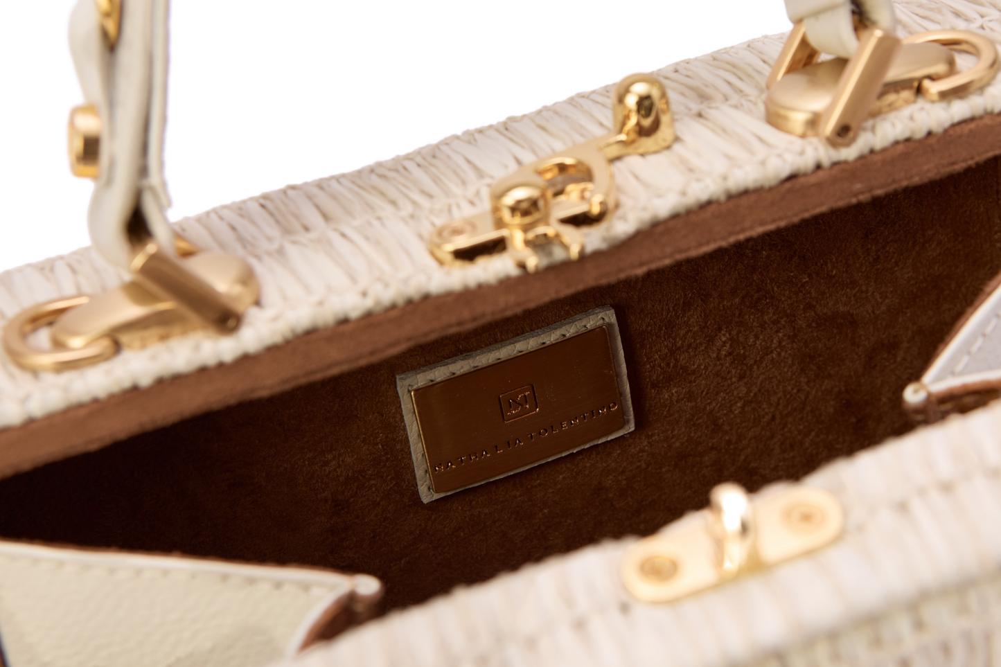 Bolsa Lina Ráfia Natural Off White