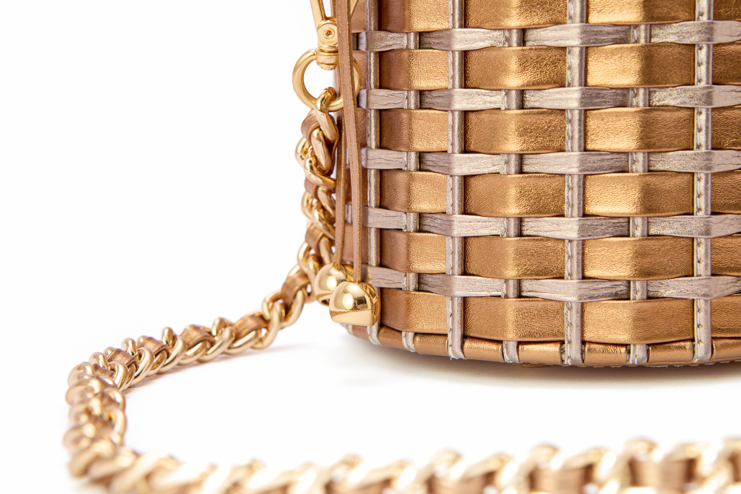 Bolsa Lucila Bronze c/ Prata Envelhecida