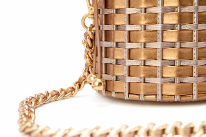 Bolsa Lucila Bronze c/ Prata Envelhecida