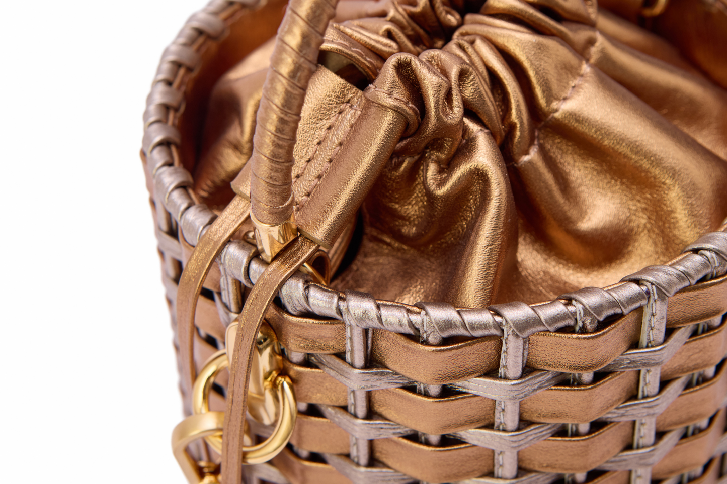 Bolsa Lucila Bronze c/ Prata Envelhecida