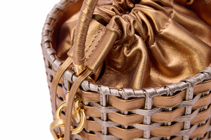 Bolsa Lucila Bronze c/ Prata Envelhecida