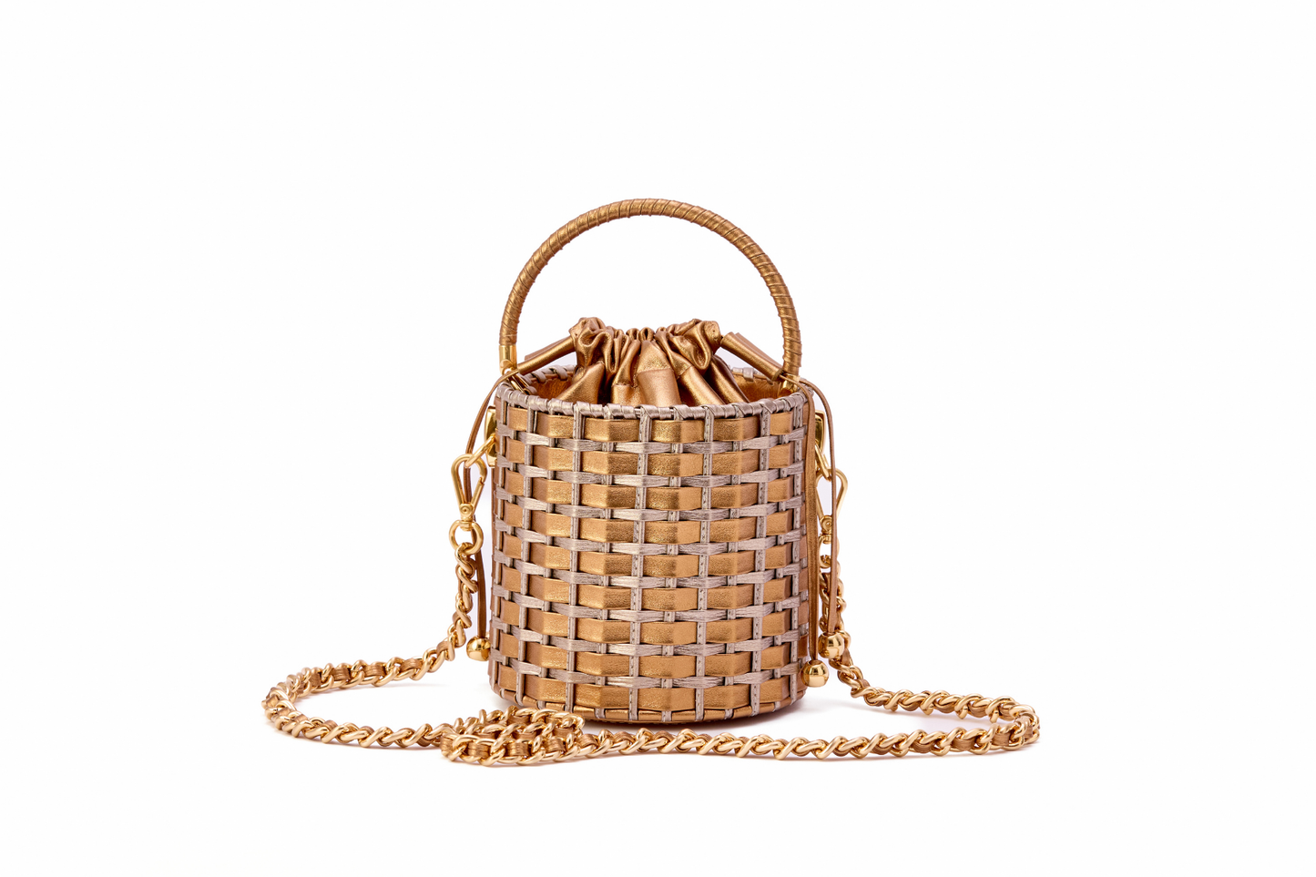 Bolsa Lucila Bronze c/ Prata Envelhecida