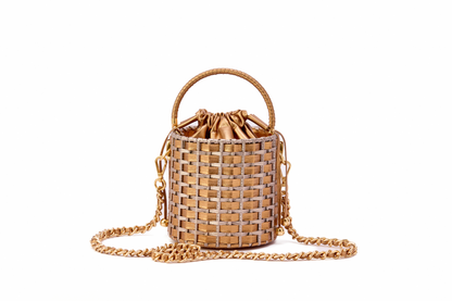 Bolsa Lucila Bronze c/ Prata Envelhecida