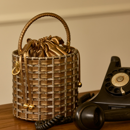 Bolsa Lucila Bronze c/ Prata Envelhecida