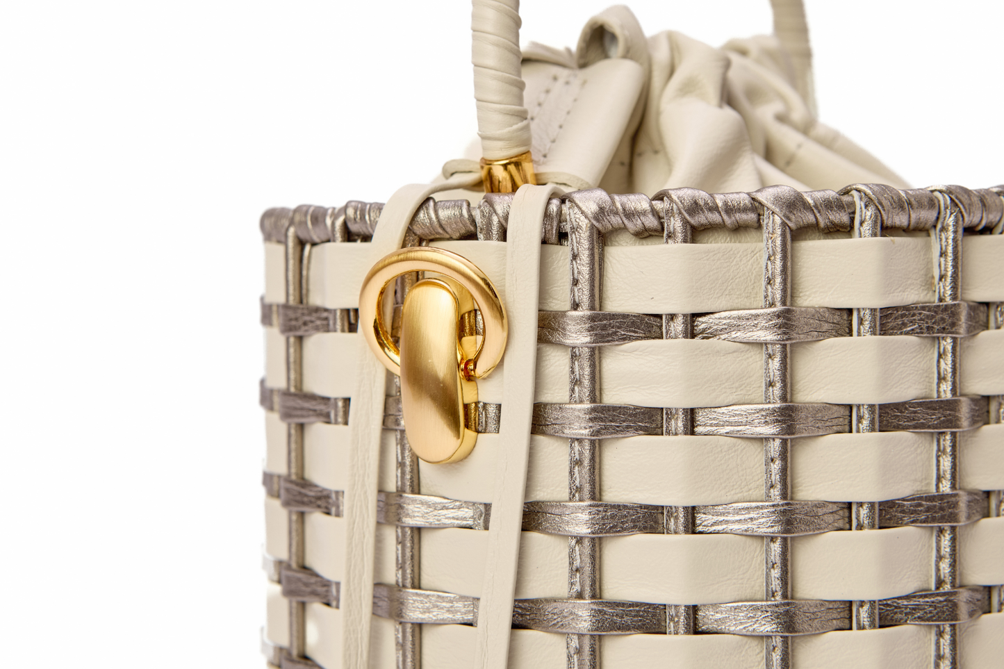 Bolsa Lucila Off White c/ Prata Envelhecida