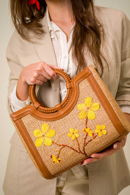 Bolsa Marcela Mini Flor de Pequi