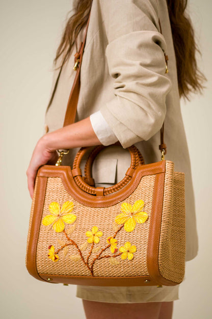 Bolsa Marcela Mini Flor de Pequi