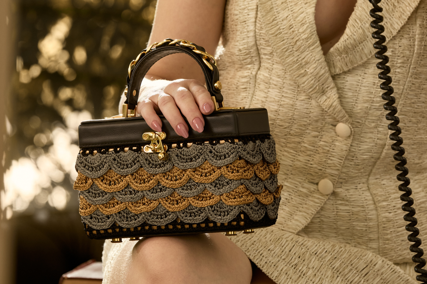 Bolsa Margot Crochê Art Déco