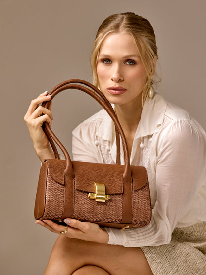 Bolsa Celine Ráfia Natural Tamarindo