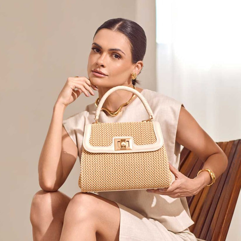 Bolsa Leonora Off White c/ Creme