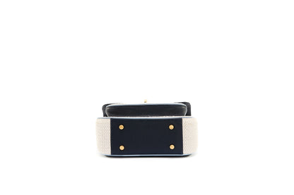Bolsa Helena Mini Ráfia Natural Mix Azul
