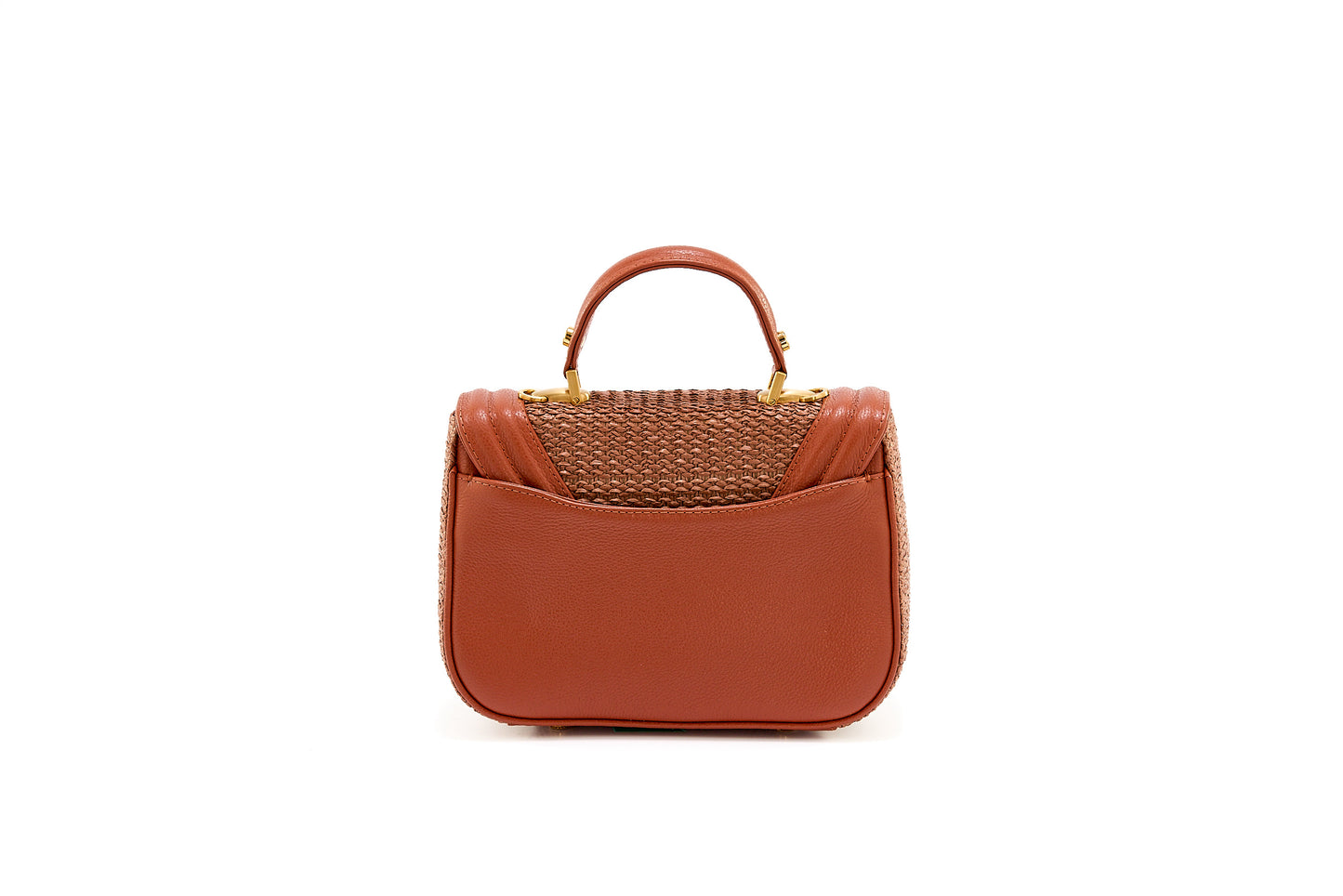 Bolsa Helena Mini Ráfia Natural Canela