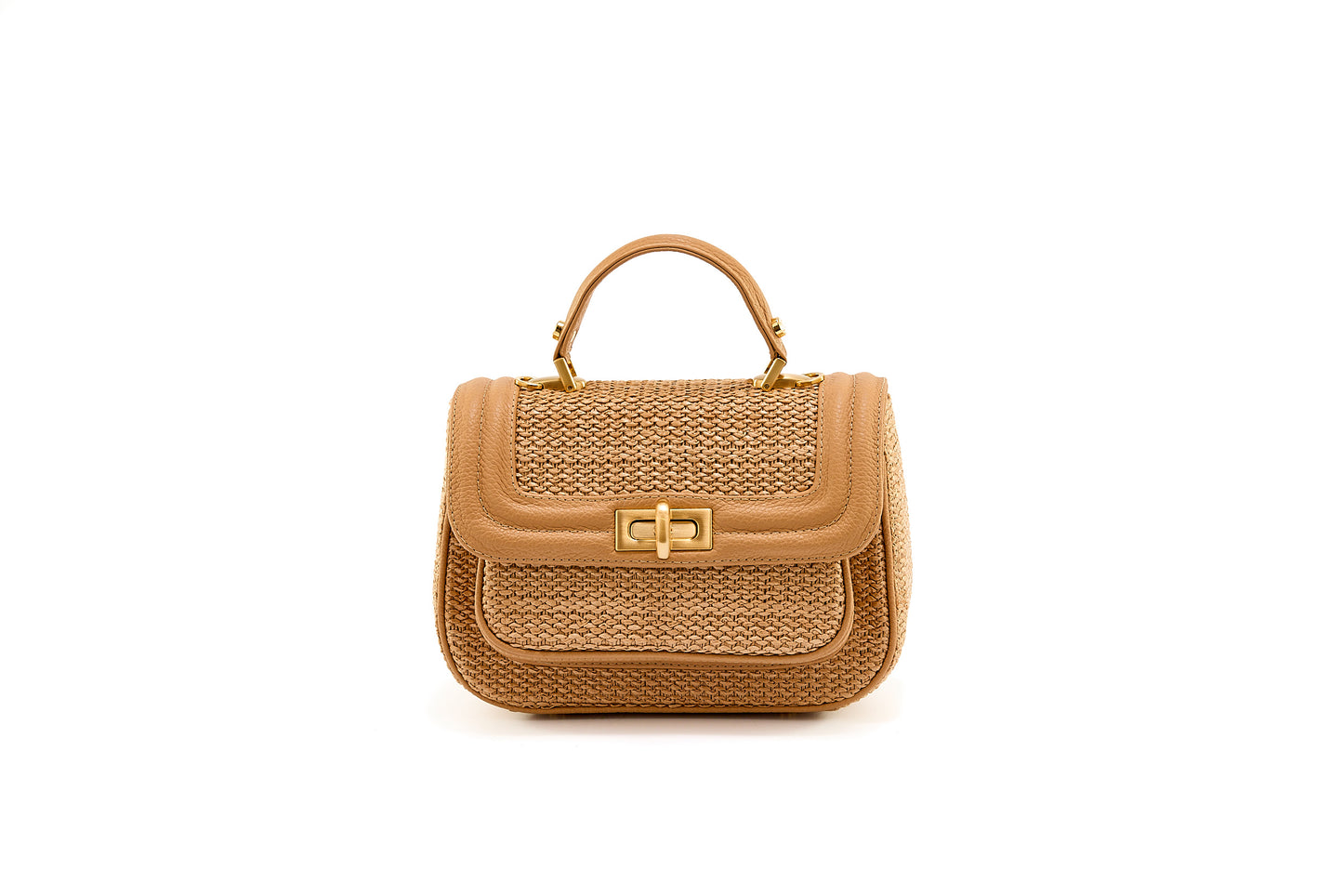 Bolsa Helena Mini Ráfia Natural Macadâmia