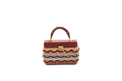 Bolsa Margot Crochê Entretempos Bordô