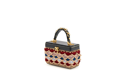 Bolsa Margot Crochê Entretempos Marinho