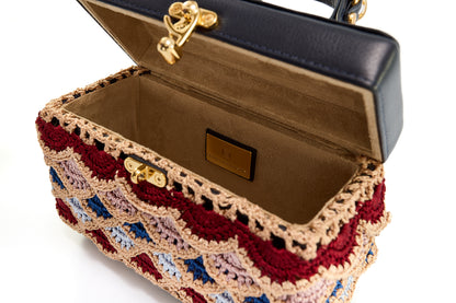 Bolsa Margot Crochê Entretempos Marinho