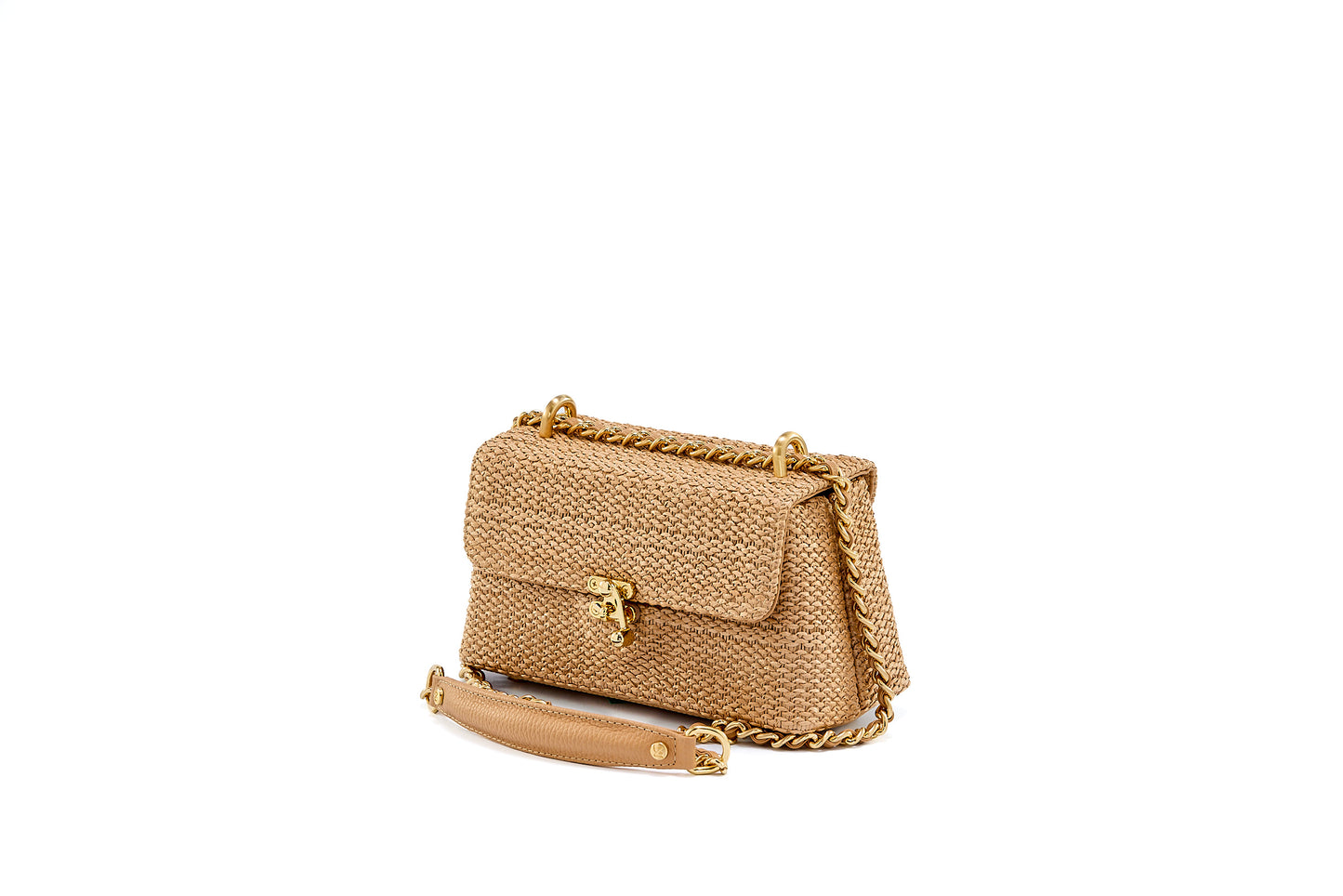 Bolsa Luciana Mini Ráfia Natural Macadâmia